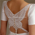 Champagne Lace elegant wedding dress Sleeves Bridal